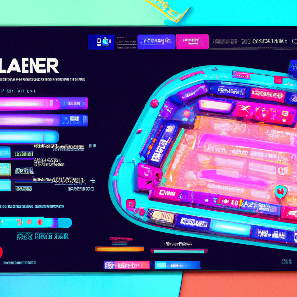 screenshot of leaderboard overlay with neon accents